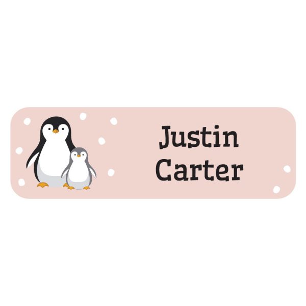 Penguins Large Rectangle Name Labels on Sale - Image 4