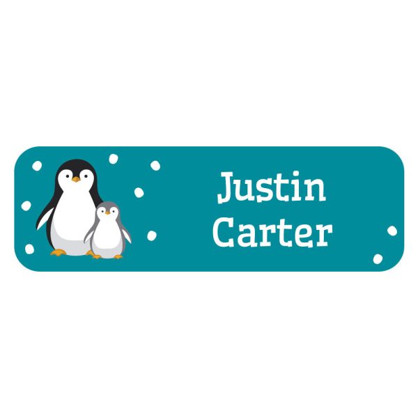 Penguins Large Rectangle Name Labels on Sale - Image 3