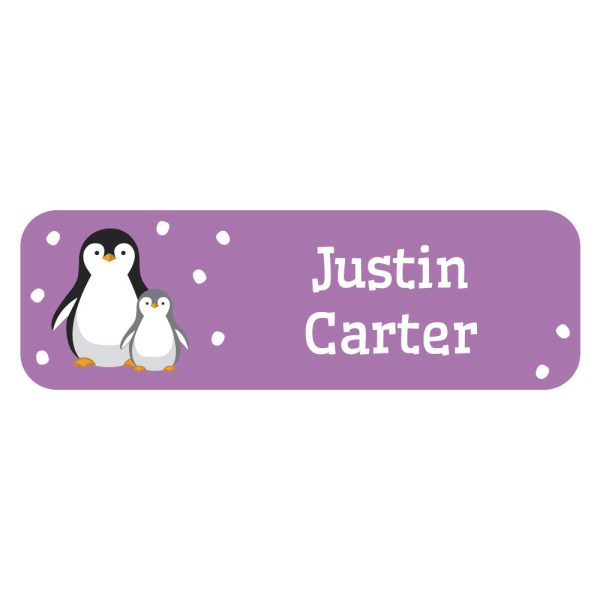 Penguins Large Rectangle Name Labels on Sale - Image 2