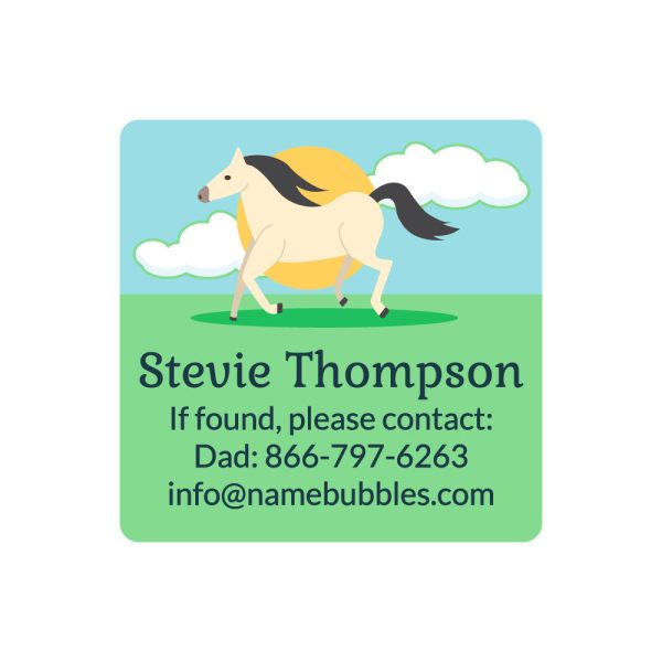 Horse Contact Labels For Cheap