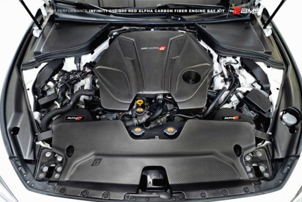 AMS Performance Alpha Matte Carbon Front Duct (Infiniti Q60 Q50) Cheap - Image 2